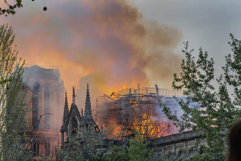 Notre-Dame Cathedral on fire